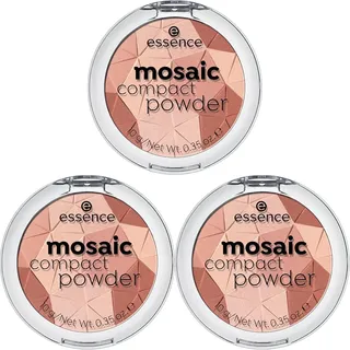 essence cosmetics - Puder - mosaic compact powder - 01 sunkissed beauty (Packung mit 3)