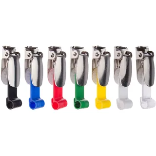 Karteo® Clip für Ausweishalter | Metall-Clips mit Kunststoffhalterung transparent | für Ausweis Ausweishülle Ausweishüllen Kartenhülle Kartenhüllen Kartenhalter Halter