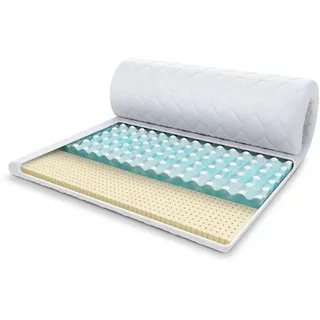 Fdm Topper 180x200 cm Matratzenauflage MALTA Latex 8 cm Matratzenschoner H2 H4 mit Premium Bezug