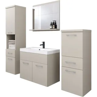 WELLTIME Badmöbel-Set ELDA 5-tlg. Beige