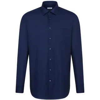 Seidensticker Herren Mens Regular Longsleeve Cotton Business Shirt, Dunkelblau(001000), 43 EU