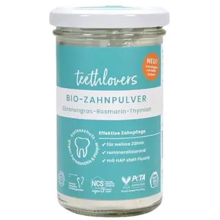 teethlovers Bio-Zahnpulver Zitronengras-Rosmarin Vorratsglas
