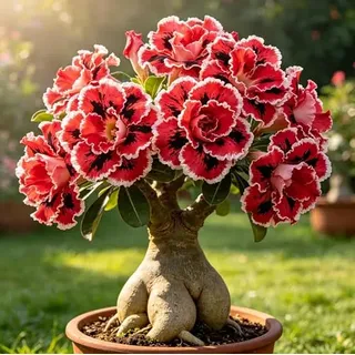 Ideale Seltene WüStenrosen, üBerraschend Wachsend, Sehr Pflegeleicht, Lang anhaltende Blüte, Exklusive Außendekoratio-1 rhizom-G