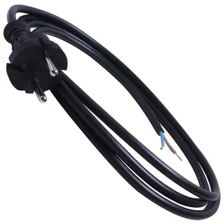 Vioks Anschlusskabel für Haartrockner 2 x 1 mm2 2 m schwarz H05VV-F/Kabel Haartrockner- Anschlusskabel 2-adriges Föhnanschlusskabel Stromkabel