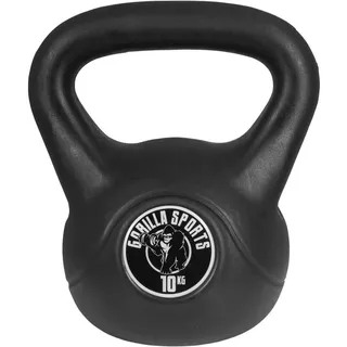 Gorilla Sports Kettlebell Kunststoff 10 kg schwarz