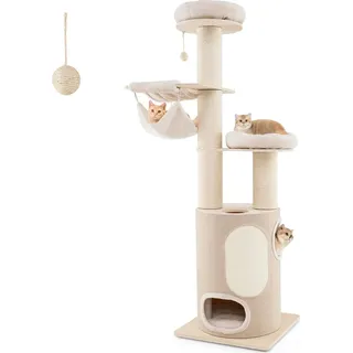 Costway Kratzbaum 58 x 154 x 48 cm braun