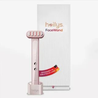 heilys® FaceWand – LED Rotlichtlampe mit 465 nm Blaulicht, 630 nm Rotlicht, Violettmodus, EMS, Wärme-, Massagemodus, Anti-Aging, Aknebehandlung, Hautverjüngung, Kabellos, Ergonomisch, Lichttherapie Ge