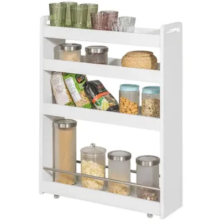 SoBuy Küchenwagen mit 4 Shelves Weiß