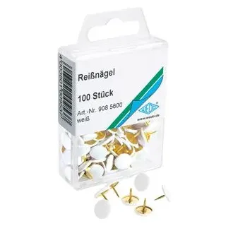 Wedo Reißnägel Metall weiß, 100 Stück