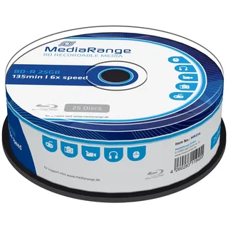 MediaRange BD-R 25GB 6x, 25er Spindel