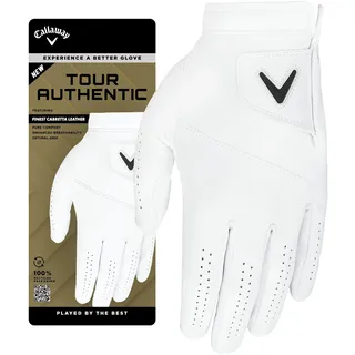 Callaway Golf Tour Authentic Herren Golfhandschuh 2025 - Linke Hand für Rechtshänder, S, Weiß