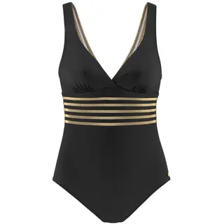 LASCANA Badeanzug Elodie Schwarz/Gold 42 Cup D