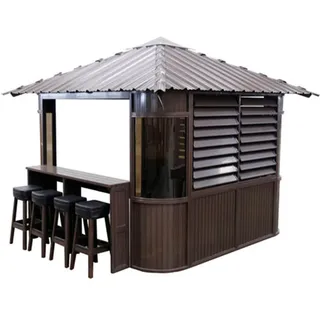 Canadian Spa Whirlpool, Braun, Kunststoff, 305x295x305 cm, Sonnen- & Sichtschutz, Pavillons & Pergolas