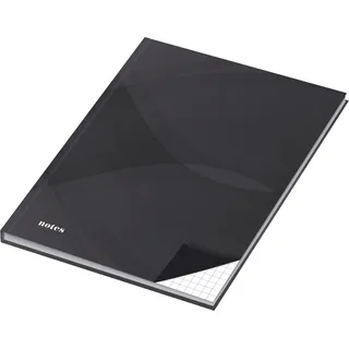 RNK Notizbuch notes carbon black A5 kariert