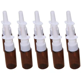Nasensprayflasche Leere Kunststoffpumpe Sprühnebel Nebelspray Nachfüllflasche für Salzwasserwaschanwendungen 15Ml 10St