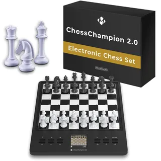 Millennium M808 ChessChampion 2.0 – Dein Smarter Schachtrainer mit Tipps, Zugvorschlägen – Perfekt für Einsteiger, Kinder & den mobilen Einsatz, Spielfeldgröße 15x15cm
