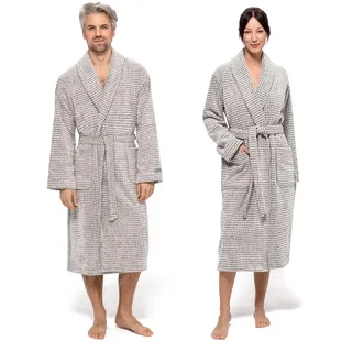 Möve Eden Schalkragenmantel Bademäntel Silber