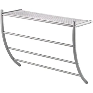 bremermann Handtuchhalter mit Regal 2in1 3 Handtuchstangen Grau