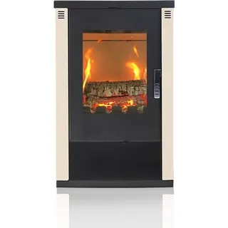 Kaminofen modern model Lheia Weiß, A 80,20%, 7.5 kW, 570 x 382 x 926 mm - Weiß