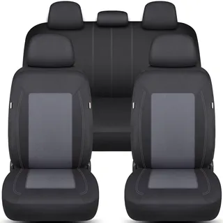 Schonbezüge-Komplettset für Opel Vectra C Bj 2002-08 in Schwarz/Grau FT4