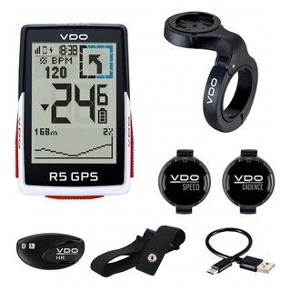 SIGMA SPORT Fahrradcomputer VDO R5 GPS Top Mount Set Fahrradtacho Biketacho Radcomputer