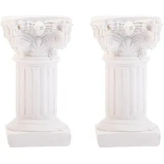 OSALADI 2 Stücke Römischen Säule Deko Kerzenhalter Griechische Säule Statue Dekosäule Blumensäule Harz Kerzenständer Skulptur für Zuhause Hochzeit Party Schule Wohnzimmer Tischdeko