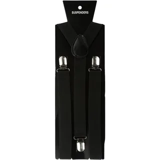 Oblique Unique Hosenträger verstellbar - Schwarz - Einheitsgröße für Erwachsene, verstellbar