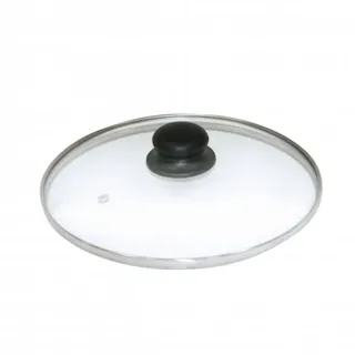 Testrut axentia Glasdeckel mit Edelstahlrand und Entlüftungsloch, Ø ca. 28 cm
