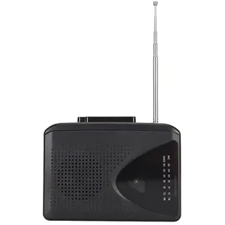 Kassettenspieler, tragbarer Kassettenspieler USB Kassette zu MP3 Konverter mit FM AM Radio, Lautsprecher, Recorder Kassette für MP3 Format, für (Schwarz)