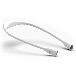 Nackenlampe zum Stricken & Lesen, Leselampe Hals mit 3 Farben & Stufenlos Dimmbar, Wiederaufladbare Stricklampe Booklight Buchlampe zum Umhängen, Leselicht für Stricken Häkeln Lesen Nähen (Weiß)