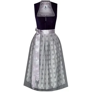Alpenmärchen Dirndl Langes Dirndl Adele in schwarz - ALM1026 gelb 38
