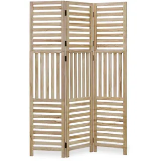 Homestyle4u Paravent Beige, Holz 120x170x2 cm, Wohnzimmer, Raumteiler & Paravents, Raumteiler
