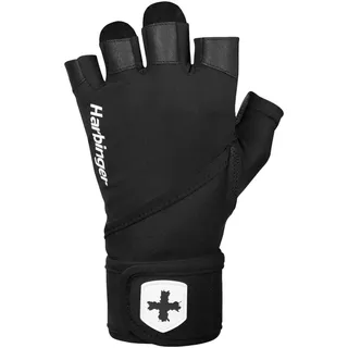 Harbinger Pro Wristwrap 2.0 Handschuhe für Gewichtheber, Unisex, Schwarz, Small