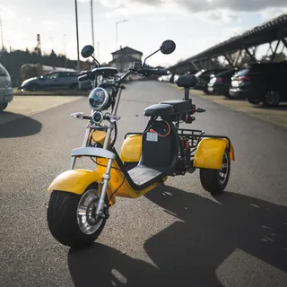 E-Scooter Coco Trike Bike bis zu 50 Km/H  Citycoco mit Straßenzulassung in Gelb