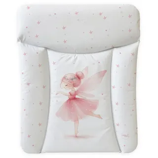 Ceba Baby Ceba Baby® weiche Wickelauflage 50x70 cm - Doppelseitige Baby Wickelunterlage - Wickeltischauflage für Junge und Mädchen - Wasserdicht, abwaschbar - OEKO-TEX - Made in EU - Rosa Fee