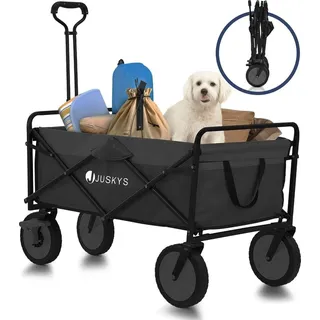 Juskys Bollerwagen faltbar schwarz