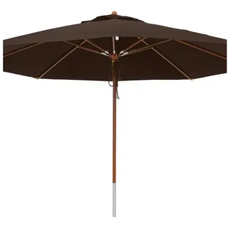 anndora-sonnenschirm Sonnenschirm 4m rund Gartenschirm Marktschirm, wasserabweisende Oberflächen braun