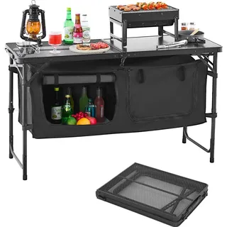 Vevor Camping-Küchentisch klappbar Schwarz