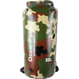 INF Trägerloser wasserdichter Outdoor-Camping-Rucksack - Camouflage Grün XXL - Grün