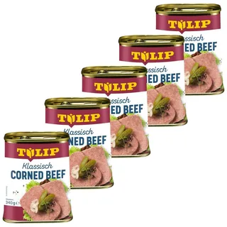 TULIP Wurstkonserve 340g Corned Beef Delikatesse Proteinquelle Rindfleisch, 340 g, (Packung)