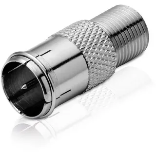 adaptare 60516 - Sat-Adapter (F-Quick-Stecker auf F-Buchse), vernickelt