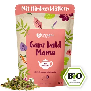 PregniVital Ganz Bald Mama Bio Schwangerschaftstee mit Himbeerblättern - ab 39. Woche 60 g Tee