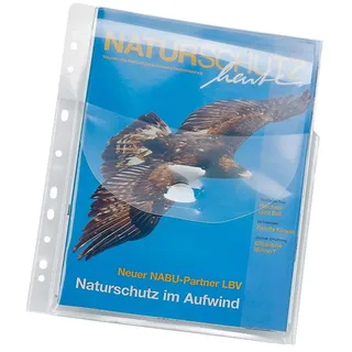 Veloflex 4320100 - Prospekthülle Jumbo, A4, für bis zu 50 Blatt, mit Verschlussklappe, 10 Stück