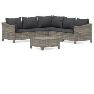 vidaXL Garten-Lounge-Set 6-tlg. grau