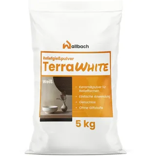 wallbach Wallbach® TerraWhite Premium Reliefgießpulver 5kg Weiß für Präzisionsguss - 5 kg