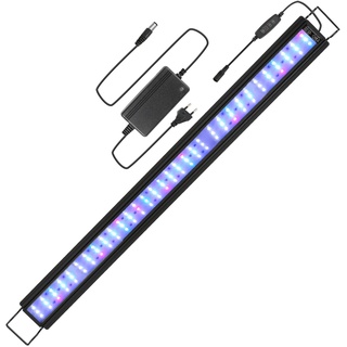 Yakimz 45W Aquarienbeleuchtung, 107-130 CM Aquarium LED Beleuchtung RGB, Aquarium Lampe, Dimmbare Vollspektrum Aquarium Pflanzen licht mit Timer für Algen und Fisch Aquarien