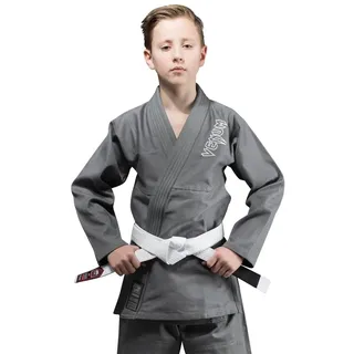 Venum, Contender Kinder BJJ Kampfanzug (Free Weiß belt included), Unisex Kinder, C0, Grau