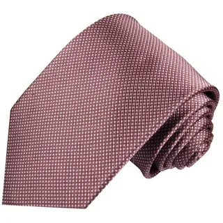 Paul Malone Krawatte Designer Seidenkrawatte Herren Schlips braun gepunktet 100% Seide Schmal (6cm), Extra lang (165cm), mauve 950 rosa schmal | 6 cm x 165 cm