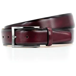 Lindenmann Herren Gürtel rot Glattleder, rot, NOS