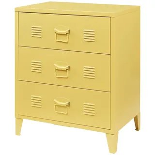 [en.casa] Hämeenlinna Schubladenschrank 60 x 40 x 72 cm Gelb